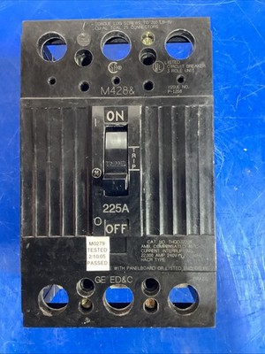 GE THQD32225 Circuit Breaker Type HACR 3 Pole 240V