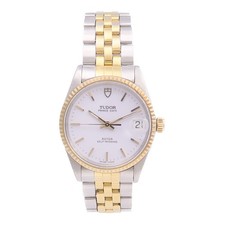 TUDOR Prince Oysterdate 72033 Automatic Watch Stainless Steel Gold Plated White 2