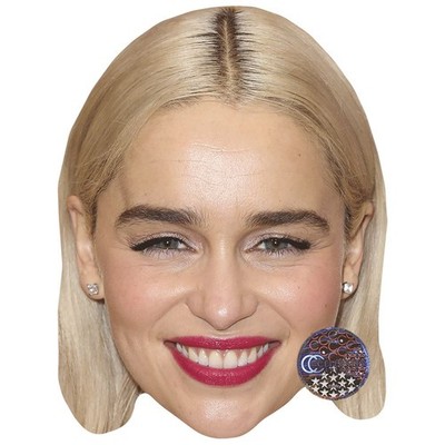 Emilia Clarke (Smile) Celebrity Mask, Flat Card Face, Fancy Dress Mask