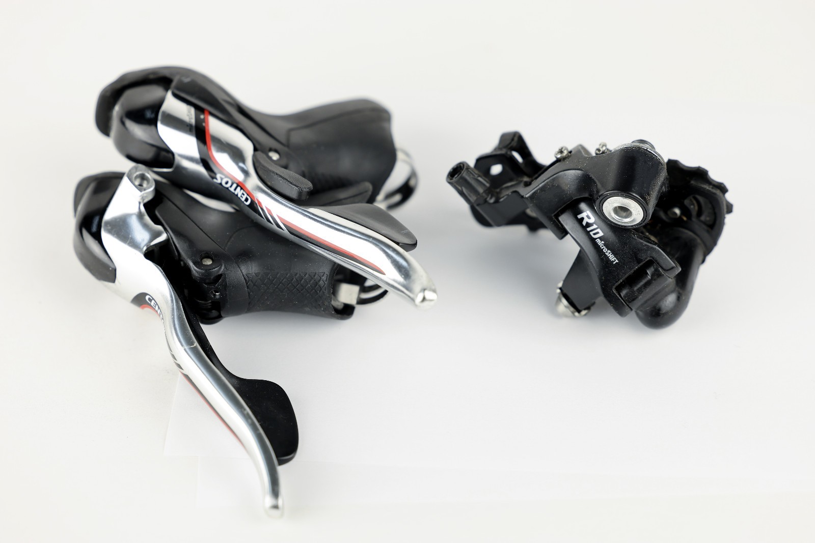 Microshift Centos 10spd Drop Shifters & R10 Derailleur 2x10 NR Shimano Ultegra