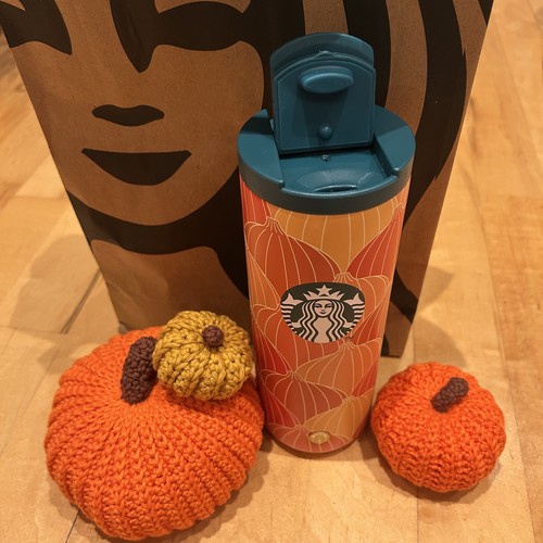 Limited Edition Starbucks Orange Pumpkin Tumbler 16oz Autumn Halloween UK 2025 - Picture 1 of 6