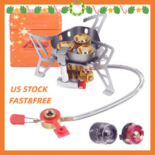 FREE FAST 6800W Windproof Camping Stove with Piezo Ignition Propane Tank Adapter