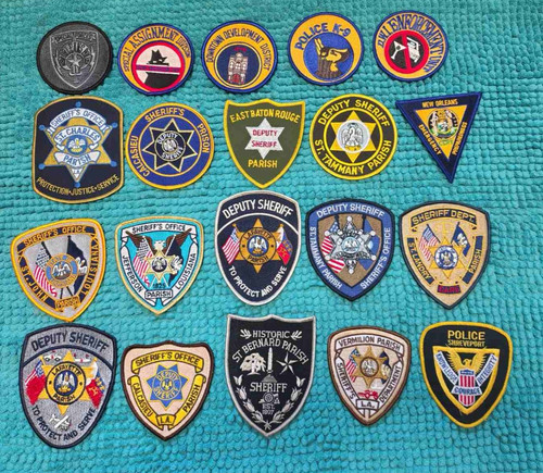 POLICE SHERIFF PATCH LOUISIANA LA NEW ORLEAN - LOT COLLECTION 20 PATCHES