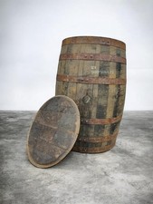 WHOLE WHISKEY BARREL OPEN TOP - TUB POT TREE PLANTER - 88cm tall x 55-65cm wide