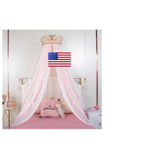 Lotus Karen Princess Bed Canopy Chiffon Girls Bed Curtain Decorative Drapery