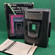 Vintage 1990s Radio Shack Portable AM/FM Cassette Player SCP-70 w/ Box 14-1212