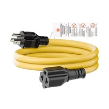 3-Feet NEMA 5-15P Extension Cord, Plugrand NEMA 5-15P to 5-15R/ 5-20R/ 6-15R...