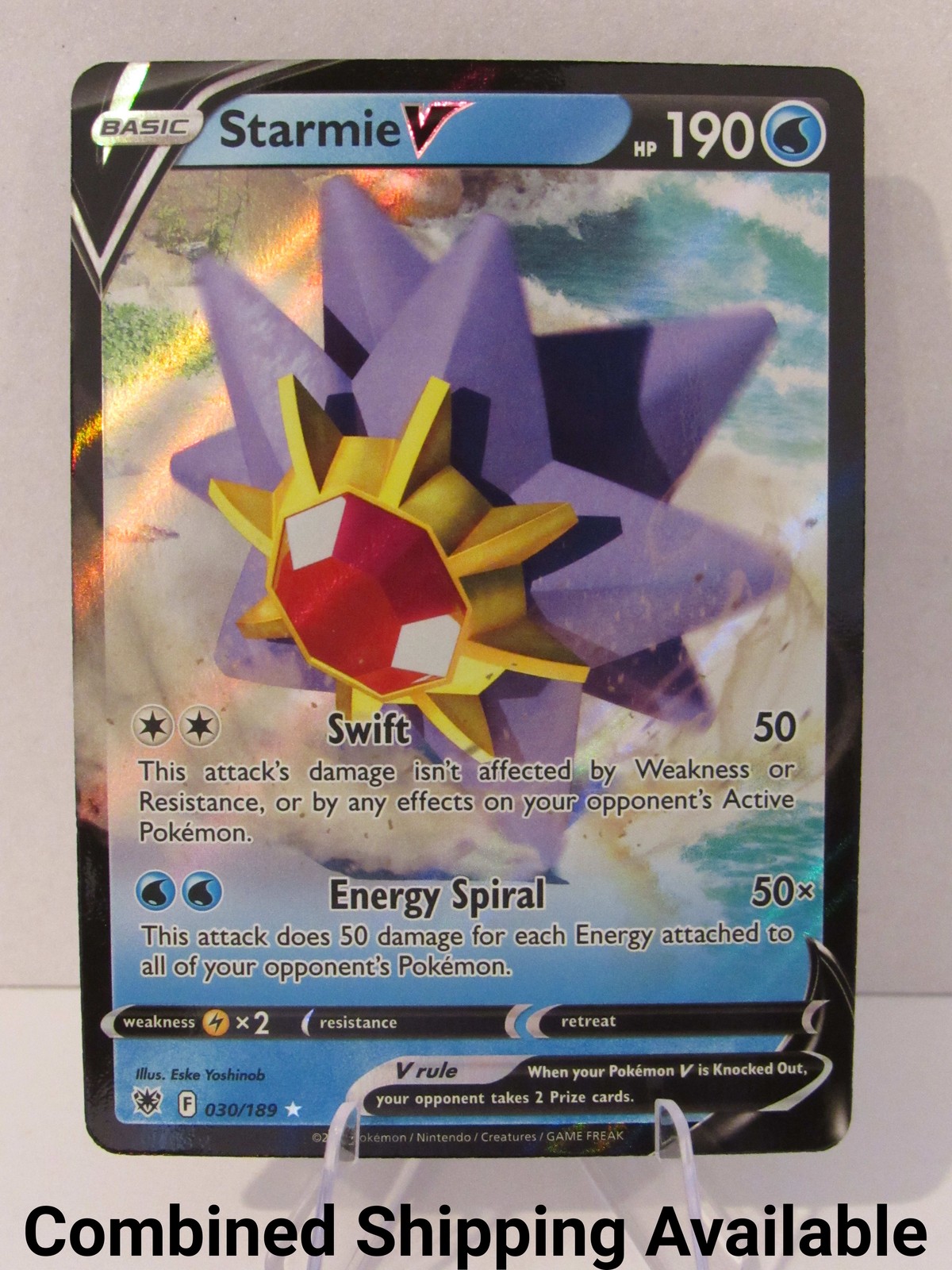 Starmie V 030/189 SWSH10: Astral Radiance NM Full Art English 17606