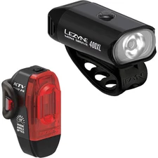 Lezyne Mini Drive 400XL + KTV Drive Pro Plus Light Pair Black/Black, One Size