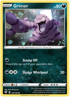 Grimer - 100/189 - Common - Near Mint