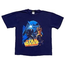Star Wars Obi-Wan Anakin Darth Vader T-Shirt Youth Kids XL 16-18 Vintage Movie