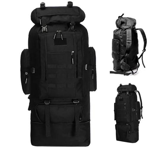 100L Camping Hiking Backpack, Molle Military Tactical Rucksack, Waterproof
