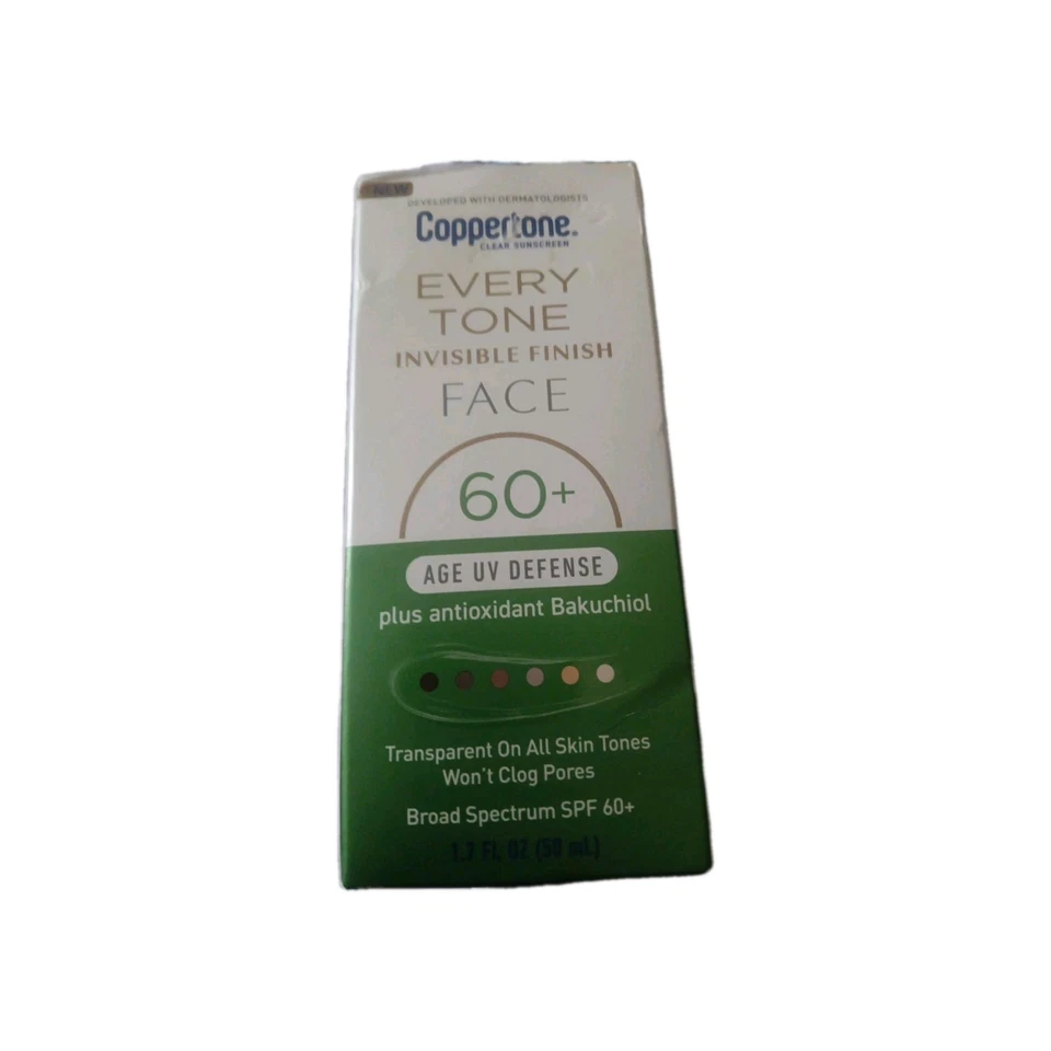 NEW*Coppertone Every Tone Invisible Finish Face Sunscreen SPF 60+ UV defense (2) - Image 3 of 4