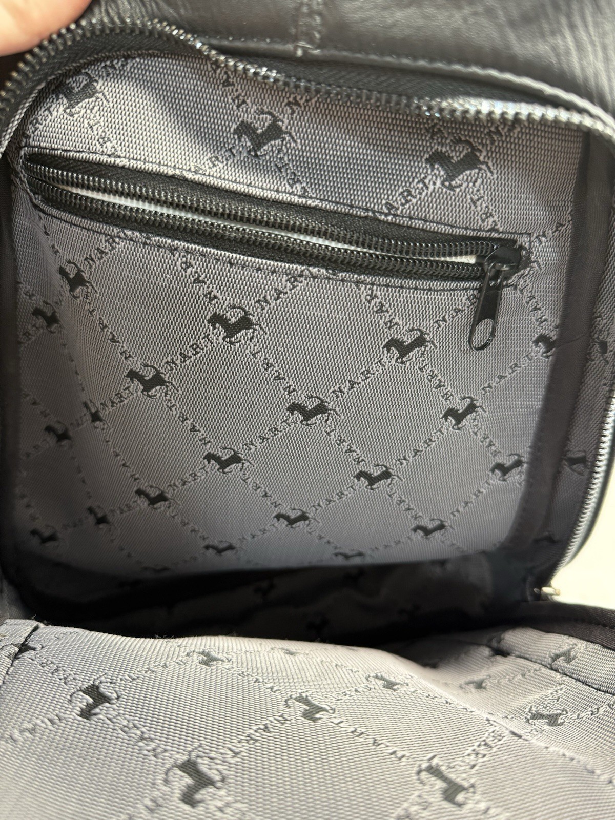 Chest bag Sling Backpack Leather & PYTHON Crossbo… - image 9