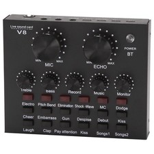 V8 Sound Card Audio Set Interface External Usb Live Microphone Sound