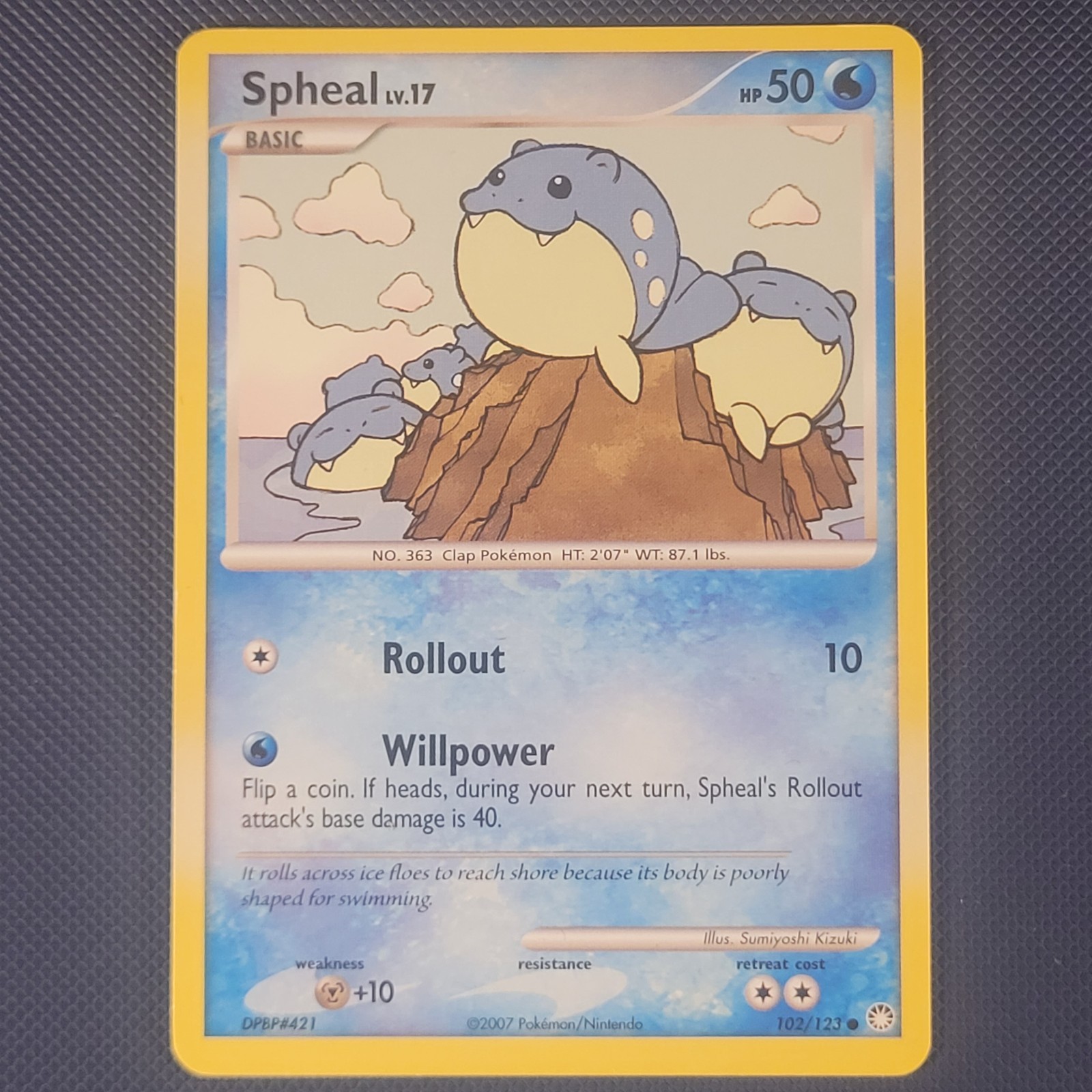 Spheal 102/123 - Mysterious Treasures - Common Pokemon Card - NM