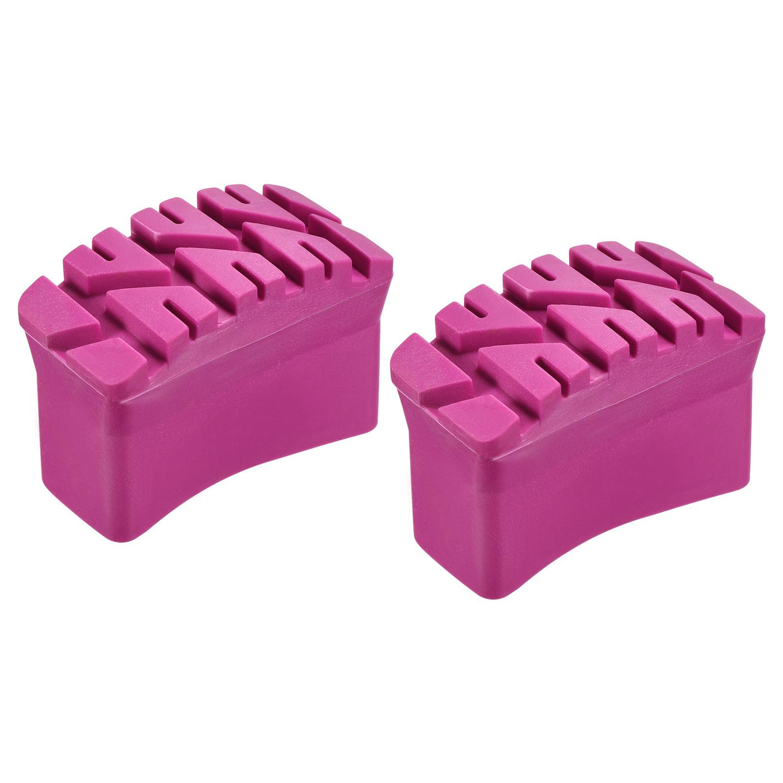 2Pcs Rubber Steep Ladder Accessories Non-Slip Feet Mat Thicken Pad Cover Red