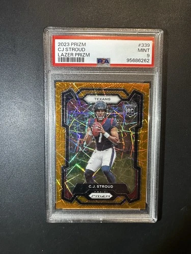 2023 Prizm CJ Stroud Orange Lazer Rookie PSA 9