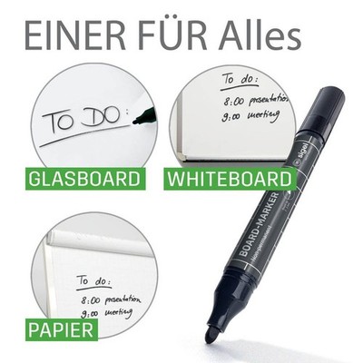 SIGEL Whiteboard- und Flipchart-Marker farbsortiert 2,0 - 3,0 mm, 4 St.