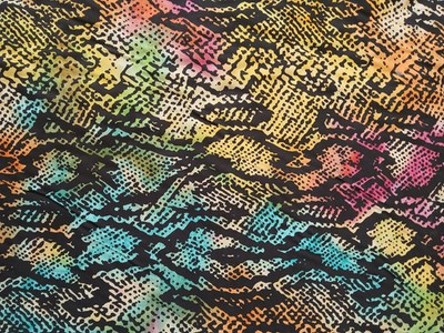1,2 m Regenbogen Reptil Schlange Stoff Baumwolle Patchwork Basteln Rolle Ende Rest
