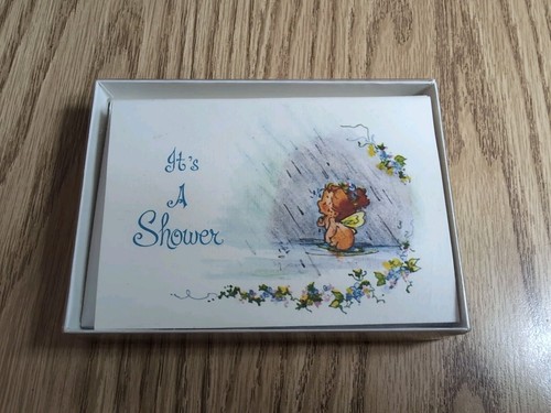 Vintage Lilac Hedges Shower Invitations 10 Pack With Envelopes Unused - Picture 1 of 10
