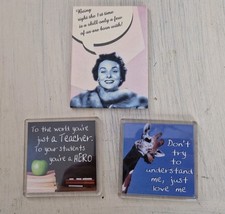 Set of 3 Fridge Magnets, one metal (B03)
