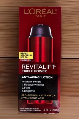 L'Oreal Paris Revitalift Triple Power Anti-Aging Lotion - 1.7oz - Exp. 07/2027