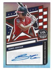 2026 Panini Stars & Stripes Prizm SILVER HOLO AUTO BANKS ADDISON /149