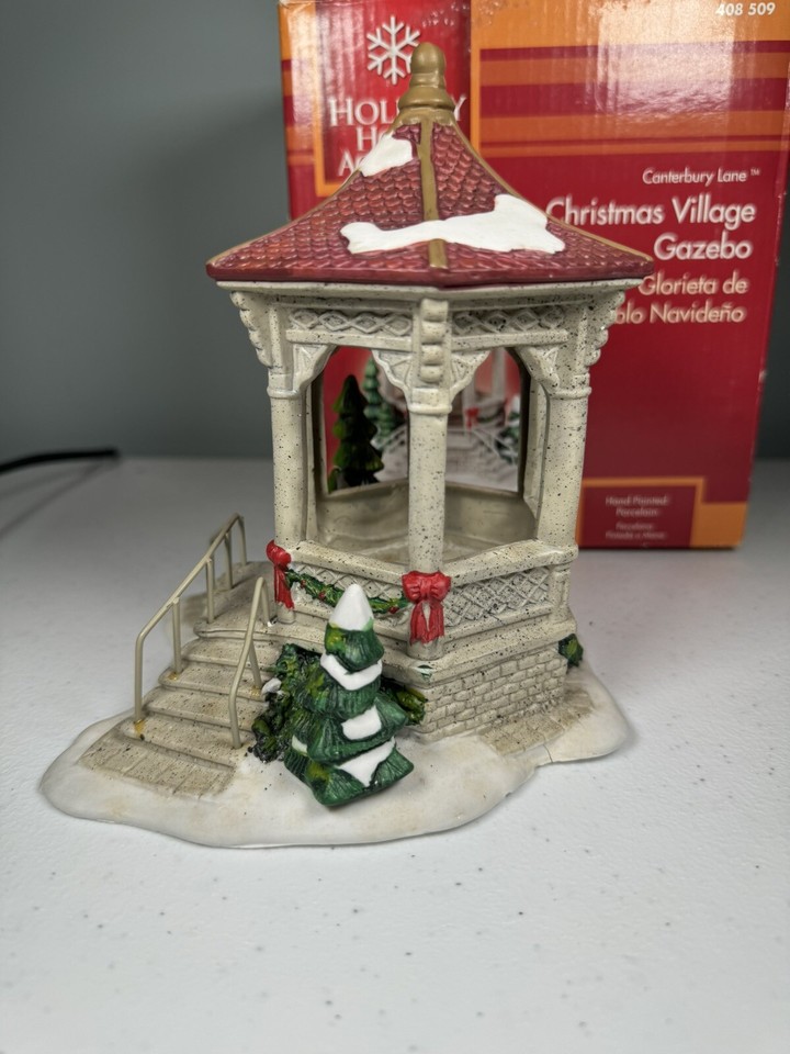 VTG 2006 Holiday Home Accents Canterbury Lane Christmas Village Gazebo 408509 eBay