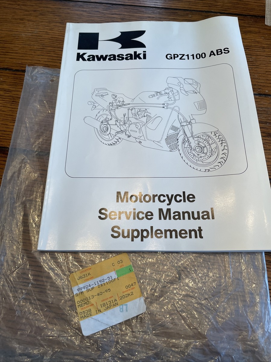 NEW OEM 1996 Kawasaki ZX-1100-F1 Service Manual #99924-1192-51 | eBay