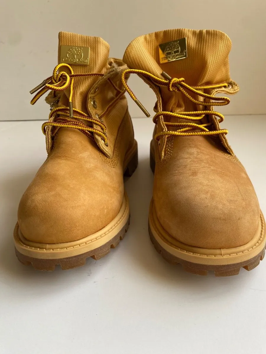 Premium Roll-Top Boots Color Wheat Nubuck Boy&#039;s Size 2 |