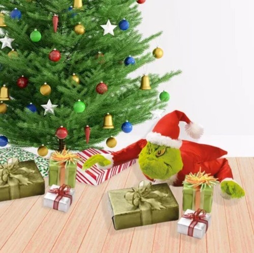 Animatronic Present Grabber Grinch Decoration 1.6ft Christmas Decorations NEW