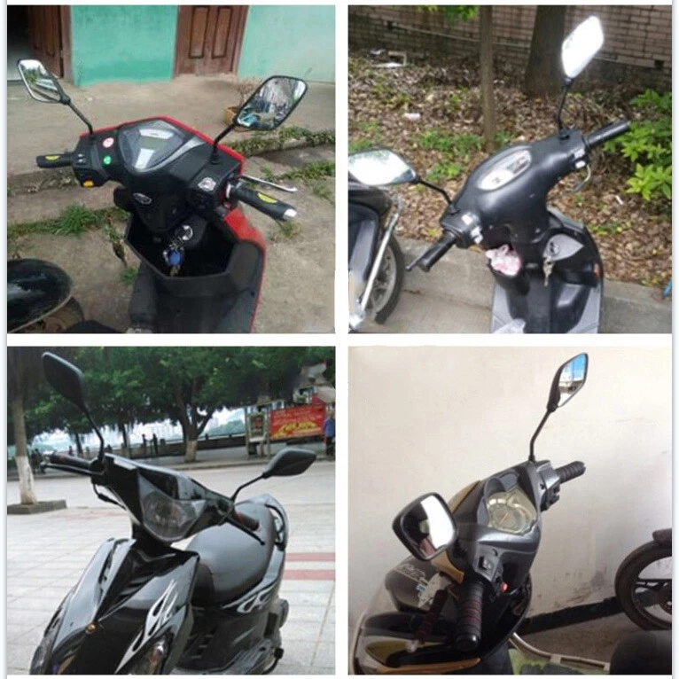 Par de espejos retrovisores laterales manillar M8 para Suzuki TS125 TS185 TS250 TS400 TC125 Foto 2 de 4