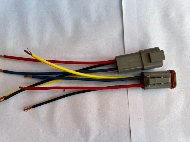 14 AWG Assembled Deutsch 4 Pin waterproof connector 6" wire  - Image 2 of 4