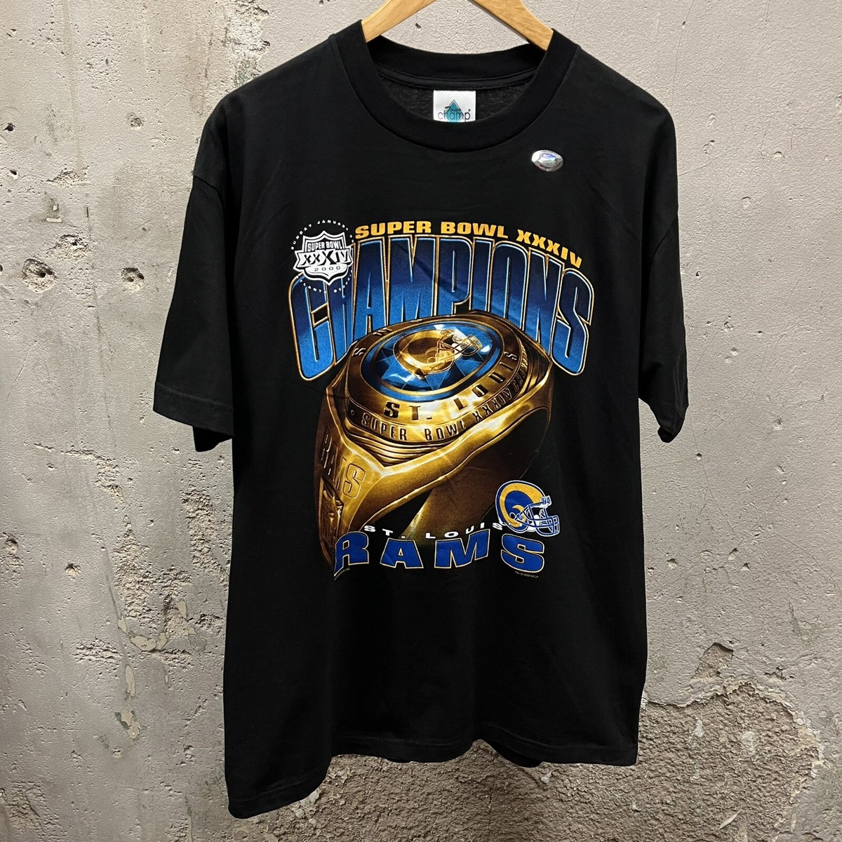 Vintage Super Bowl XXXIV St. Louis Rams Champion Ring Black Vintage Super Bowl XXXIV St. Louis Rams Champion Ring Black