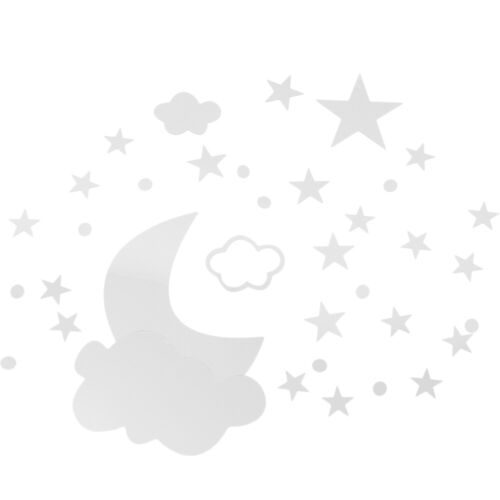  Nursery Wall Art Star and Moon Sticker Bedroom Decoration Office Decals - Picture 1 of 16