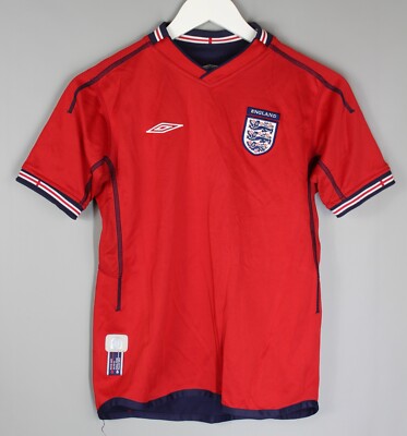 ENGLAND NATIONAL TEAM 2002/2004 AWAY FOOTBALL SHIRT UMBRO SIZE