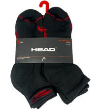 HEAD MEN'S SHORTY CREW 8 PAIRS SOCKS SIZE 7-12