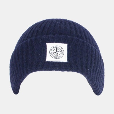 Stone Island Beanie / Größe One Size / Herren / Blau / Wolle