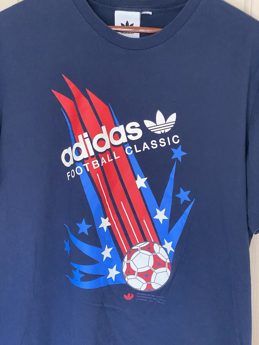 シャツ adidas Football classic T-shirt Adidas FIFA Classics Blue S/S T-Shirt Men's Size L World Cup