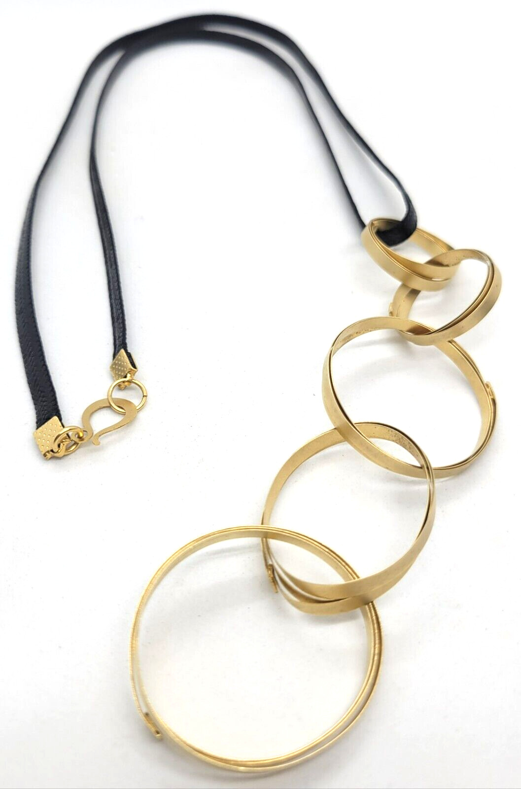 Mid Century Interlocking Circle Statement Necklac… - image 17