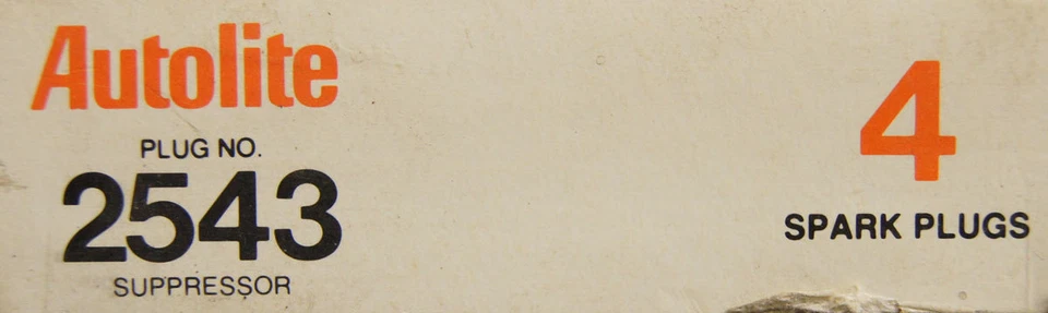 Bujías Autolite # 2543 núcleo de cobre paquete de 4 nuevas en stock Foto 3 de 4