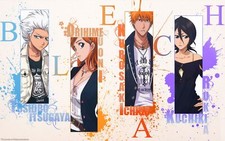 Anime bleach kuchiki rukia kurosaki ichigo inoue Custom Gaming Mat Desk