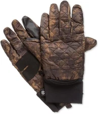Isotoner Mens Quilted Smart Touch Gloves brown S/M