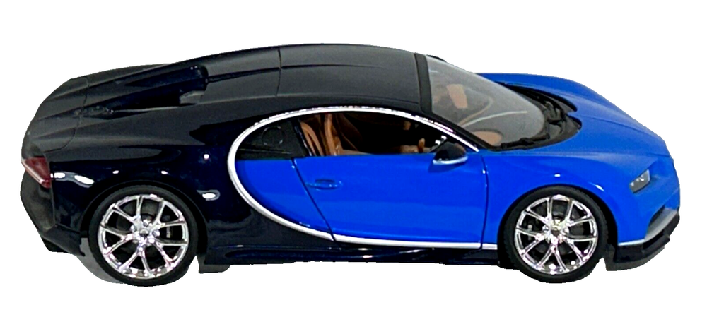BURAGO 1:18 Scale Diecast Model Car Bugatti Chiron Blue/DARK BLUE