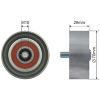 Nty Umlenk-/FüHrungsrolle Keilrippenriemen FüR Hyundai IX35 Lm 2.0 El Elh