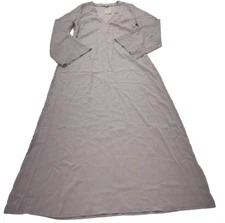 Musera Blush Pink Long Sleeve V-Neck Maxi Dress Women's Size Large NEW