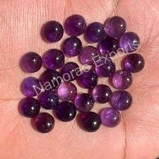 Natural Amethyst Round 3x3 mm to 20x20 mm Cabochon Loose Gemstone Lot