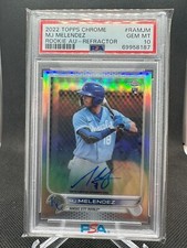 MJ Melendez RC - 2022 Topps Chrome Rookie Ref Autograph 288/499 PSA 10 GEM MT