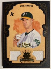 2004 Diamond Kings Materials Jersey Gold Rich Harden 45/50 Framed Dual Relic